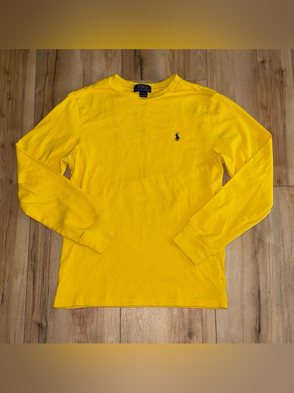 Polo Ralph Lauren Yellow Long Sleeve Crew Tee Boys Large - Picture 5 of 5